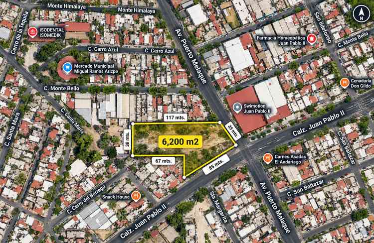 terreno en venta calzada juan pablo ii lomas independencia guadalajara jalisco pbpSKS9